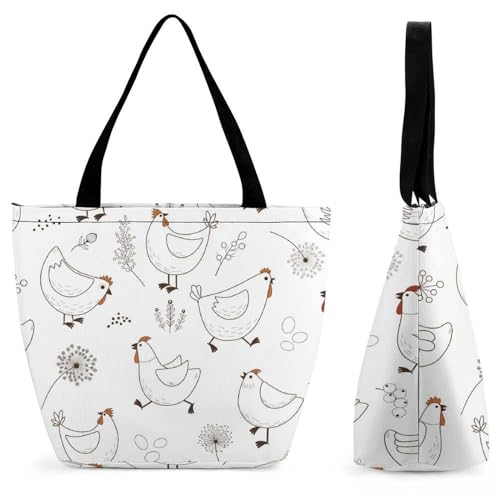 Sac de shopping pour voyage Poule élégant et spacieux pour vos week-ends