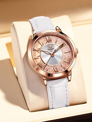 OLEVS Rose Gold Diamond Dress Watch #TOP26