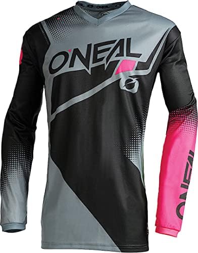 O'Neal Women's Element Racewear Jersey, Black/Gray/Pink XL