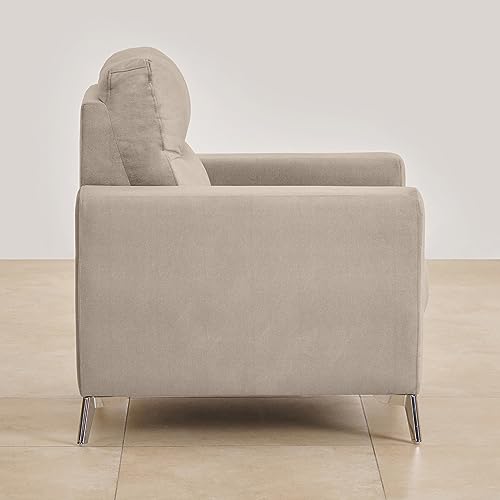Image of Home Centre 1 Seater Mojo Velvet Fabric Sofa| Velvet Fabric Sofa| (Blue) |Two Year Warranty