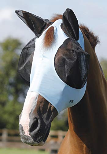Premier Equine Comfort Tech Lycra Fly Masque anti-mouches Bleu Taille L Cover