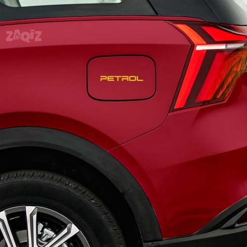 Image of Adhesive Petrol Warning Sticker for Vehicles, Perfect for Daily Use 1 Pack 2 Pieces (Golden Yellow)