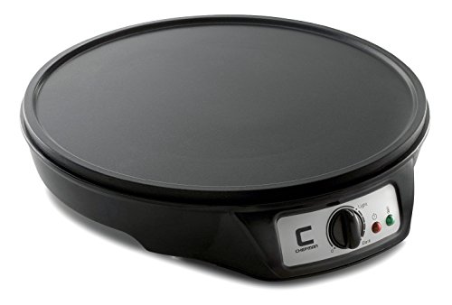 Chefman Electric Crepe Maker: Precise Temp Control, 12" Non-Stick Griddle, Perfect For Crepes, Tortillas, Blintzes, Pancakes, Waffles, Eggs, Bacon, Batter Spreader & Spatula Included, Black #TOP5