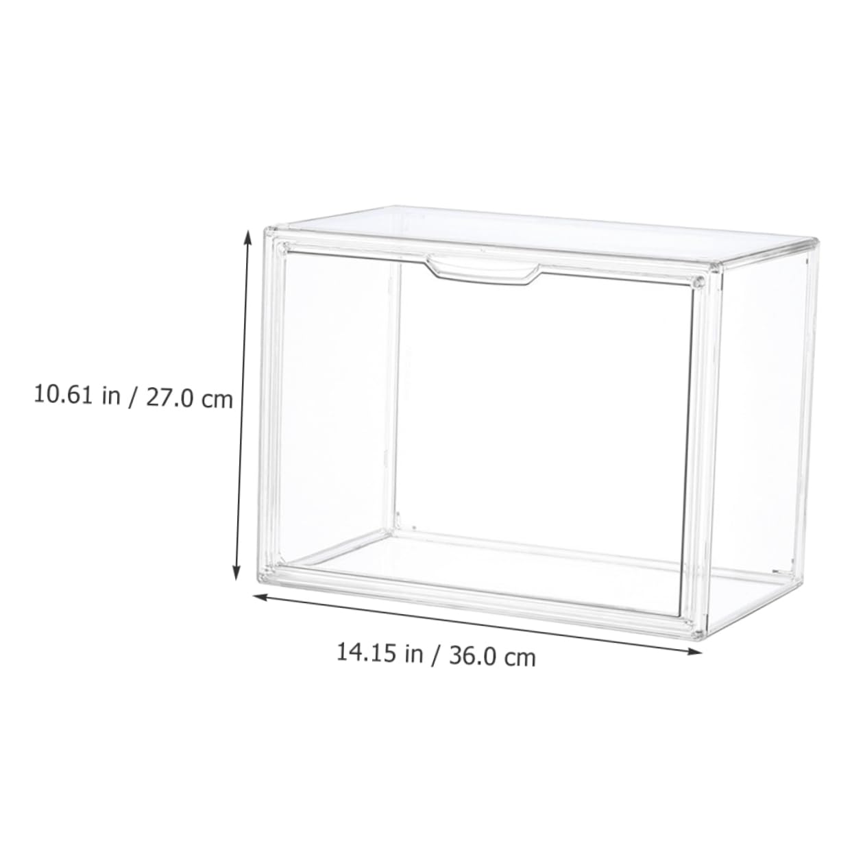 STOBAZA Vitrina para Zapatos Grande Caja de Exhibición Transparente Plástico Resistente Tapa para y Colecciones de Figuras Almacenamiento Organizado Hogar