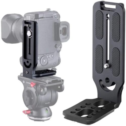 Image of BKN HOT L-Type Quick Release Camera Vertical Plate Dual Camera Bracket Plate Universal SLR Stabilizer Compatible with Canon Nikon Sony DJI Osmo Ronin Zhiyun (L Cam Plate)