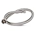 Flexcraft 27116-NL Braided Faucet Connector 16 Inch Long, 1/2" IPS Brass Nut X 3/8" Female Compression Fitting, 16 In In, Stainless Steel Lead-Free