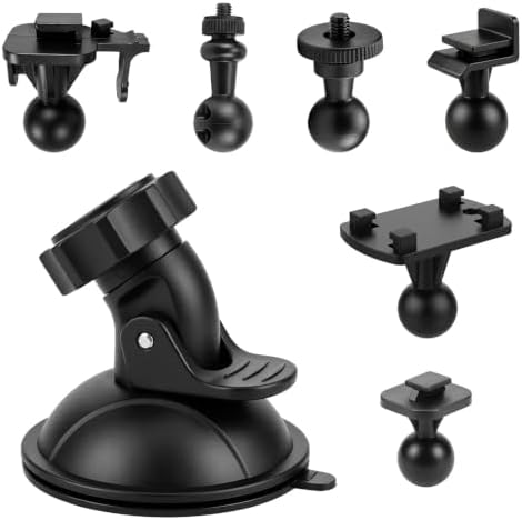 Dashcam Car Suction Cup Holder with 6 Adapters, Universal Suction...