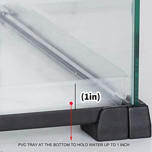 REPTI ZOO Full Glass 15 Gallon Reptile Tank, Medium Reptile Terrarium for Gecko Hermit Crab Hognose Snake etc, Top Screen Ventilation & Feeding by REPTI ZOO - Image 6
