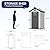UDPATIO 4x4 FT Outdoor Resin Storage Shed, All Weather Resistant Plastic Shed with Air Vents & Window, Floor & Lockable Door, Waterproof Outdoor Shed for Garden Tools (Black & Grey)