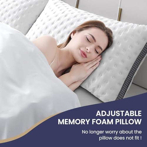 Set 2 Almohadas espuma viscoelástica Queen ajustable miniatura 3