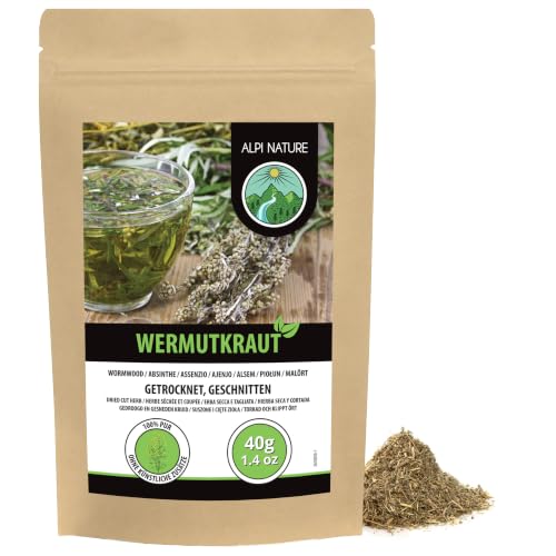 Alpi Nature Wermut Tee 40g Wermutkraut Tee lose Wermutkraut getrocknet und geschnitten