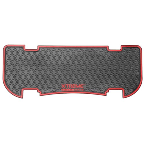 Xtreme Mats Golf Cart Floor Mat - Fits MADJAX Genesis 250/300 Rear Seat Kits, Red Trim, 15x39 inches, Diamond Pattern
