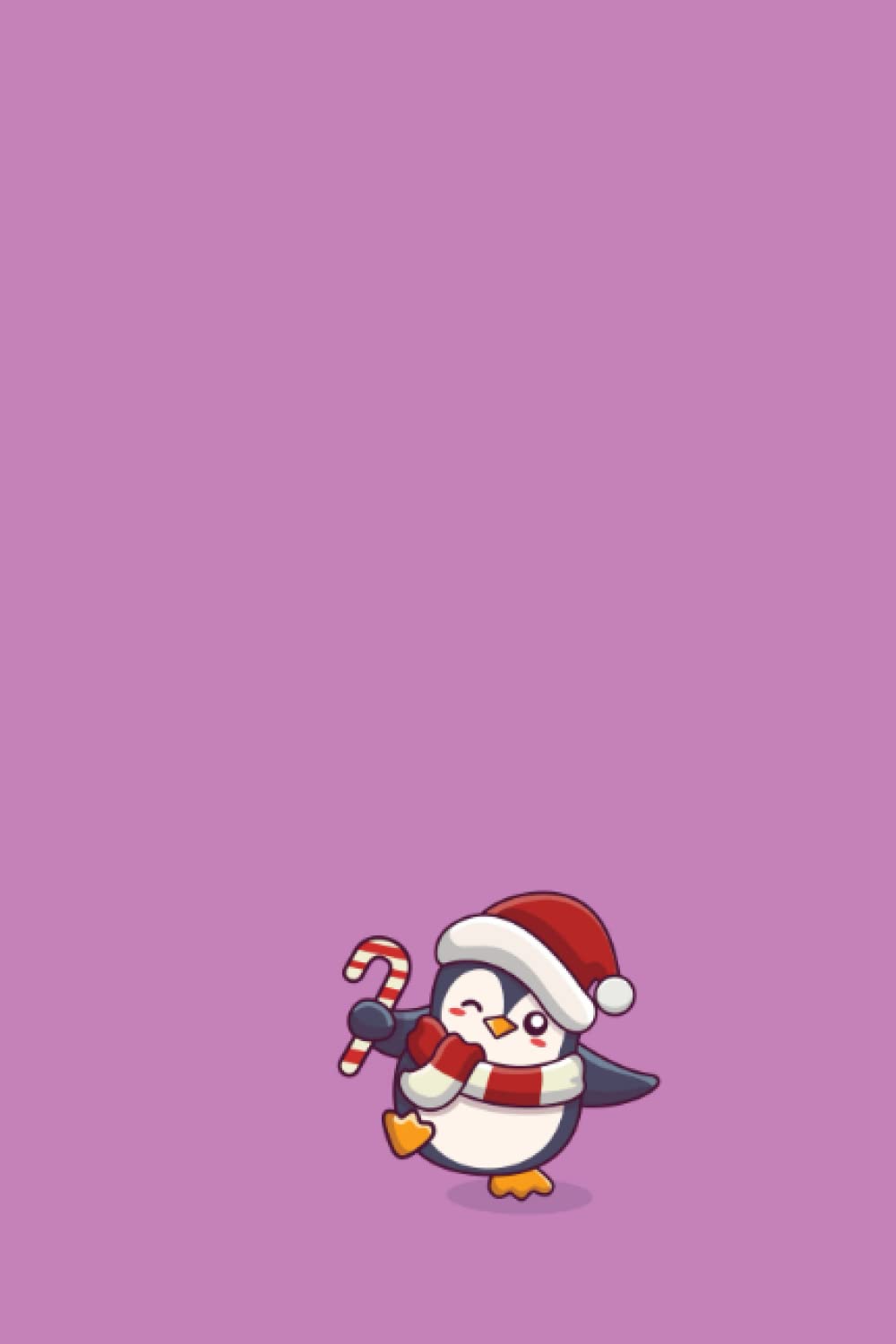 NOTEBOOK: Pale pink notebook with cute penguin