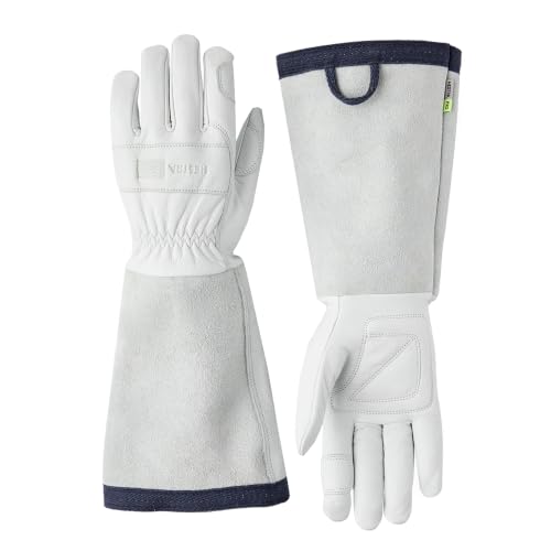 HESTRA PRO Garden Rose Glove, Long Protective Leather Gauntlet Gardening