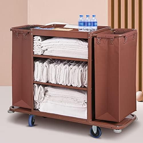 Carrello di Servizio Carrello Portaoggetti per Hotel Carrello per Biancheria Cesto per Biancheria Resistente su Ruote Carrello per Lavanderia Commerciale Carrelli per La Pulizia con Ruote, Salvasp