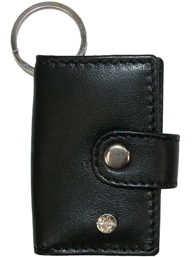 CTM Leather Scan Card Key Chain Wallet (Pack of 3), Black with Black Interior4