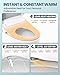 Electric Bidet Toilet Seat Elongated, Heated Toilet Seat with Adjustable Warm Water & Air Dryer, 6 Wash Modes, Dual Control, Self-Cleaning Nozzle, Soft-Close Lid, Night Light, Eco & Child Friendly