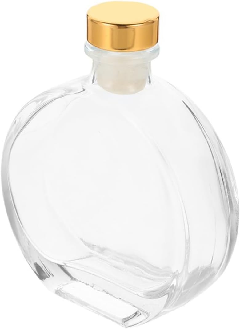 5sets Transparent Glass Diffuser Bottle Elegant Fragrance Storage Container for Home Decor Includes Stopper for Essential Oils and Diffusion