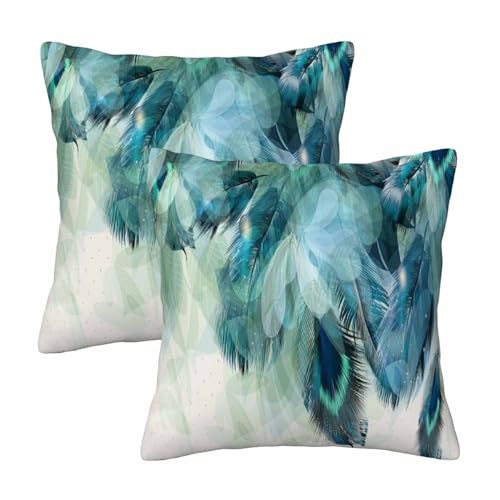 Orythyra Watercolor Peacock Feather Covers