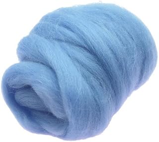 CALANDIS™ 6x10g Wool Roving Fiber Hand Spinning Crafts for Doll Handmade Light Blue | Roving Wool & Fibers | Spinning & Felting | Needlecrafts & Yarn