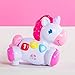 Bright Starts Rock & Glow Unicorn Crawling Baby Toy with Lights and Melodies, Age 6 Months +, Pink