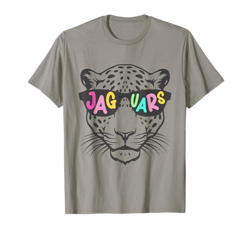 Cool Cartoon Jaguar Mascot Retro Animal T-Shirt