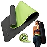 ILSACO® Premium doppelseitige Gymnastikmatte / Trainingsmatte rutschfest inklusive Tragetasche / Yogamatte / Fitnessmatte / Sportmatte 🙼 Patentierte deutsche Marke