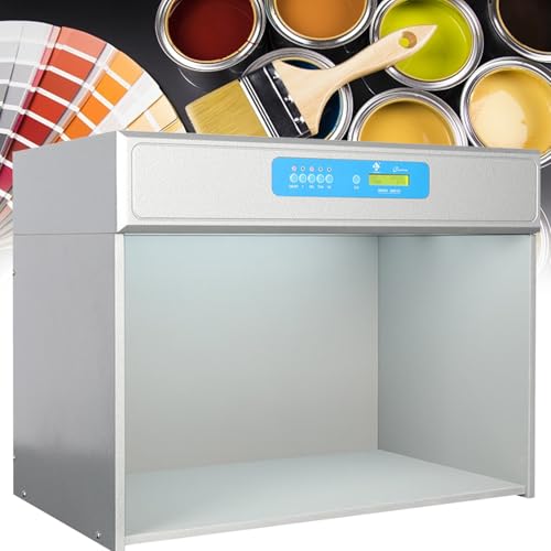 6 Sources Color Matching Cabinet, 6 Color Assessment Box, Color Calibration Tool with 6 Light Sources