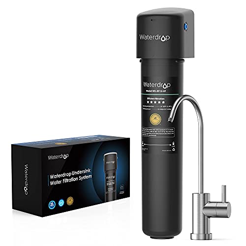 Waterdrop 15UB-UF 0.01 μm Ultra Filtration Under Sink Water Filter System for Baçtёria Reduction, NSF ANSI 42 Certified, with Dedicated Faucet, 16K Gallons Chlorine Reduction Capacity, USA Tech