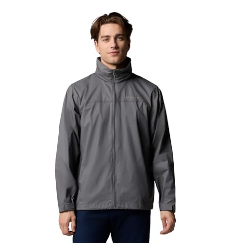 Columbia Jaqueta de chuva masculina Glennaker, Cinza, G