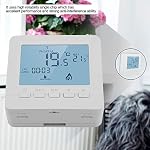 Thermostat Fireplace (White) - Digital Programmable Thermostat LCD Display Smart Temperature Controller 5A Children Lock misoperation prevented