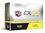 Wilson Sporting Goods Staff Duo Golf Balls, Pack of 12 (Yellow)