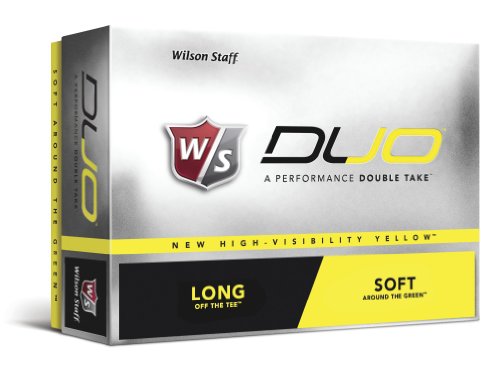 Wilson Sporting Goods Staff Duo Golf Balls, Pack of 12 (Yellow)