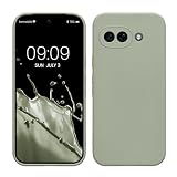 kwmobile Custodia Compatibile con Google Pixel 9a Cover - Back Case per Smartphone in Silicone TPU - Protezione Gommata - verde grigio