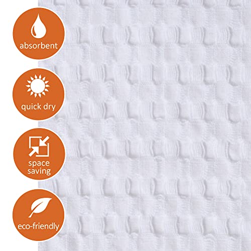 Gilden Tree Waffle Towels Quick Dry Thin, 2 Pack Bath Sheets 40X80 Oversized Extra Large For Adults For Bathroom, Modern Style (White) #TOP3