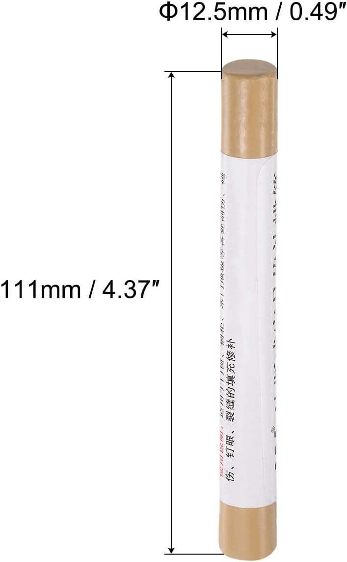Wood Wax Filler Stick, Furniture Crayons Wooden Repair Wax Filler Stick Touch Up Wax Paint Pens for Scratches Holes Floor Laminate Tables Desks, Light Mineral Yellow