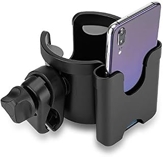 Stroller Cup Holder,Suranew Universal Pushchair/Pram Cup Holder,Baby Bottle Organizer for Stroller,Drink and Coffee Cup Holder with Phone Storage Box,Suitable for Baby Buggy and Bike