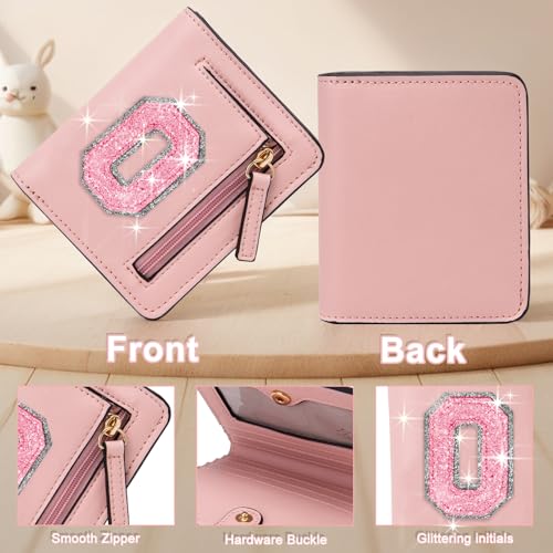 Image of Birthday Gifts for Teen Girl Kids Wallet Girl Wallets Small Initial Rfid Wallet Teen Girls Gift Preppy Stuff for Girls Pink O