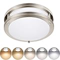 36W Dimmable LED Ceiling Light Fixture, Flush Mount Ceiling Lights for Kitchen, Bathroom, Bedroom, Hallway, 2700K/3000K/3500K/4000K/5000K Adjustable, 400W Equivalent