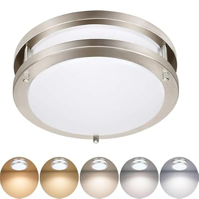 36W Dimmable LED Ceiling Light Fixture, Flush Mount Ceiling Lights for Kitchen, Bathroom, Bedroom, Hallway, 2700K/3000K/3500K/4000K/5000K Adjustable, 400W Equivalent