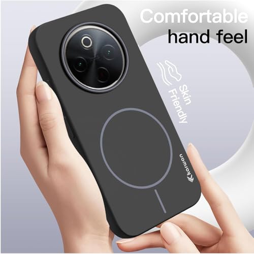 Image of KARWAN️ Magnetic Wireless Ultra Slim-Fit Back Case Cover for Vivo Y300 PRO / T4 / IQOOZ10 |Hard PC Case Cover| Ultra-Thin & Light Weight with [Ultra Premium Feel] Case (6.77 inch) (Black)