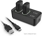 Xbox Series X|S Controller Battery Pack, 2x800mAh USB Rechargeable Controller Battery Charger Station Kit with Led Indicator for Xbox One/S/X/Elite/Series S/X
