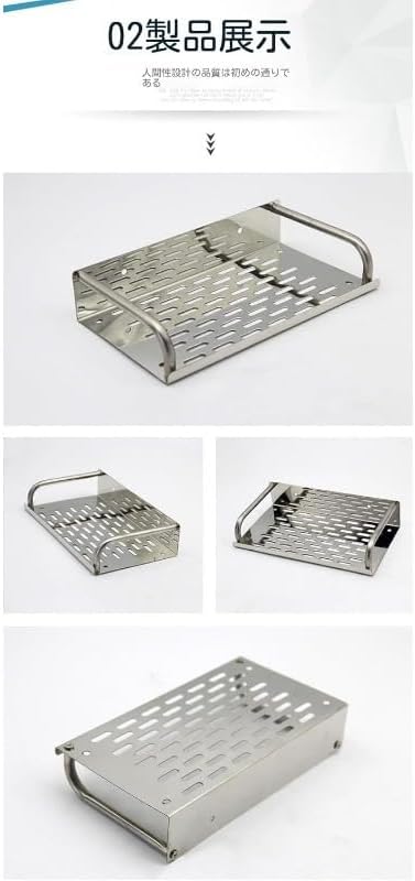 バスルームの棚 ステンレス鋼のキッチンバスルームの棚、壁に取り付けられた収納ラック、耐久性 バスルーム収納 (20CM) (50CM