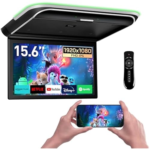 XTRONS 15.6 Inch Touch Screen Android Car Overhead Player, HDMI, 2+32GB