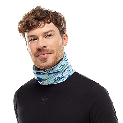Image of BUFF CoolNet UV Neck Gaiter, UPF 50 Sun Protection, Breathable, Versatile, Quick Dry Face Mask, Fishing Designs, Adult Size
