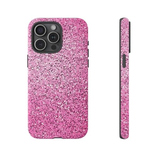Coque rose pailletée iPhone 15 Pro Max pour briller en soirée