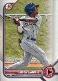 2022 BOWMAN DRAFT #BD-189 JAISON CHOURIO CLEVELAND GUARDIANS BASEBALL OFFICIAL TRADING CARD OF MLB