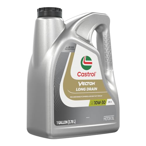 Castrol Vecton Long Drain 10W-30 CK-4 Part Synthetic Diesel Engine Oil, 1 Gallon Jug