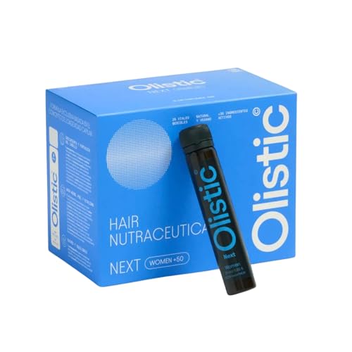 Olistic - WOMEN NEXT, Complemento Alimenticio Anticaída de Cabello, Ingredientes Naturales y Vitaminas, Previene la Caída del Pelo, Vegano, Sin Gluten, Mujer a Partir de 50 Años - 28 Ampollas