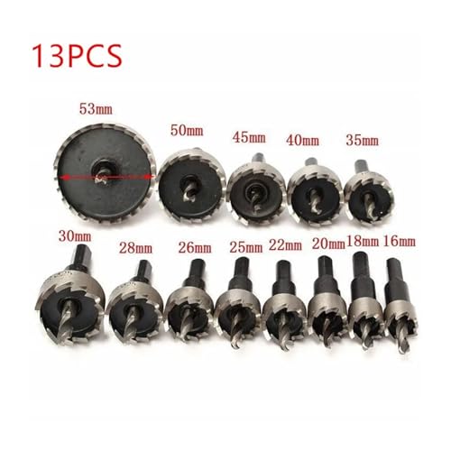 Set de brocas HSS 12 piezas 15-50 mm para madera y metal miniatura 2
